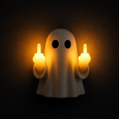 Rudeboo™ Ghost Middle Finger Glow Night Light