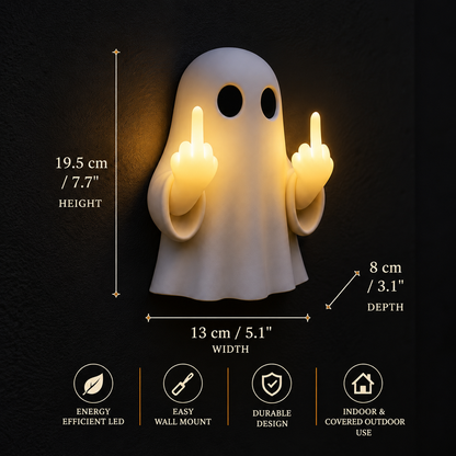 Rudeboo™ Ghost Middle Finger Glow Night Light