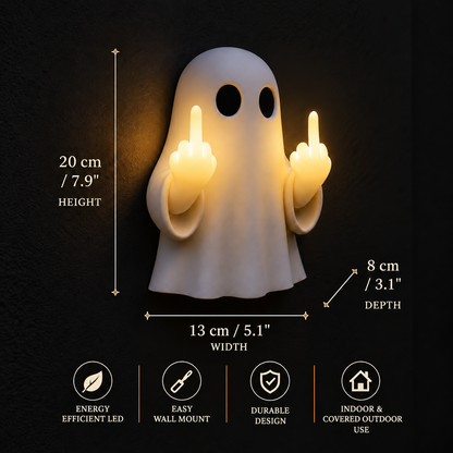 Rudeboo™ Ghost Middle Finger Glow Night Light