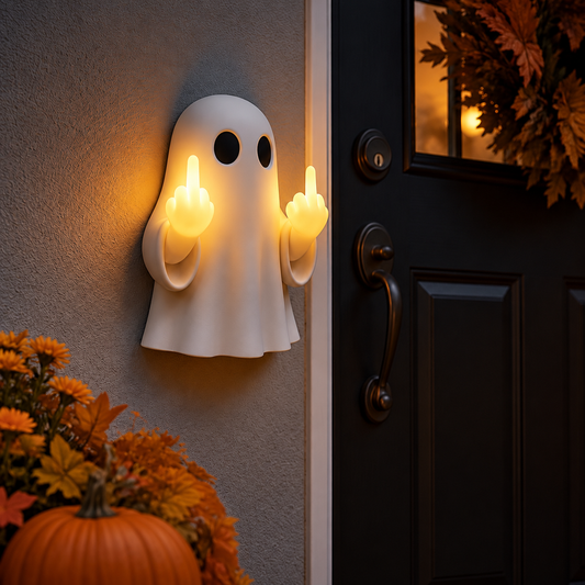 Rudeboo™ Ghost Middle Finger Glow Night Light