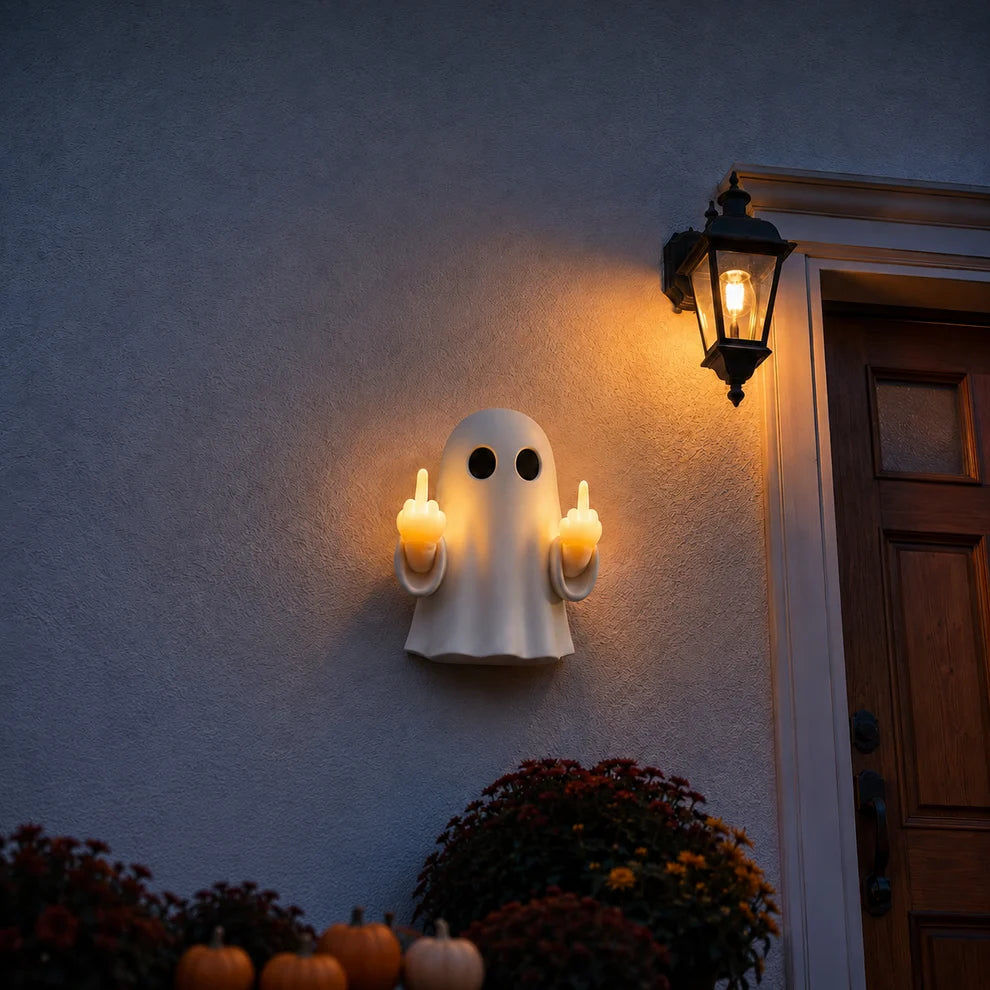 Rudeboo™ Ghost Middle Finger Glow Night Light